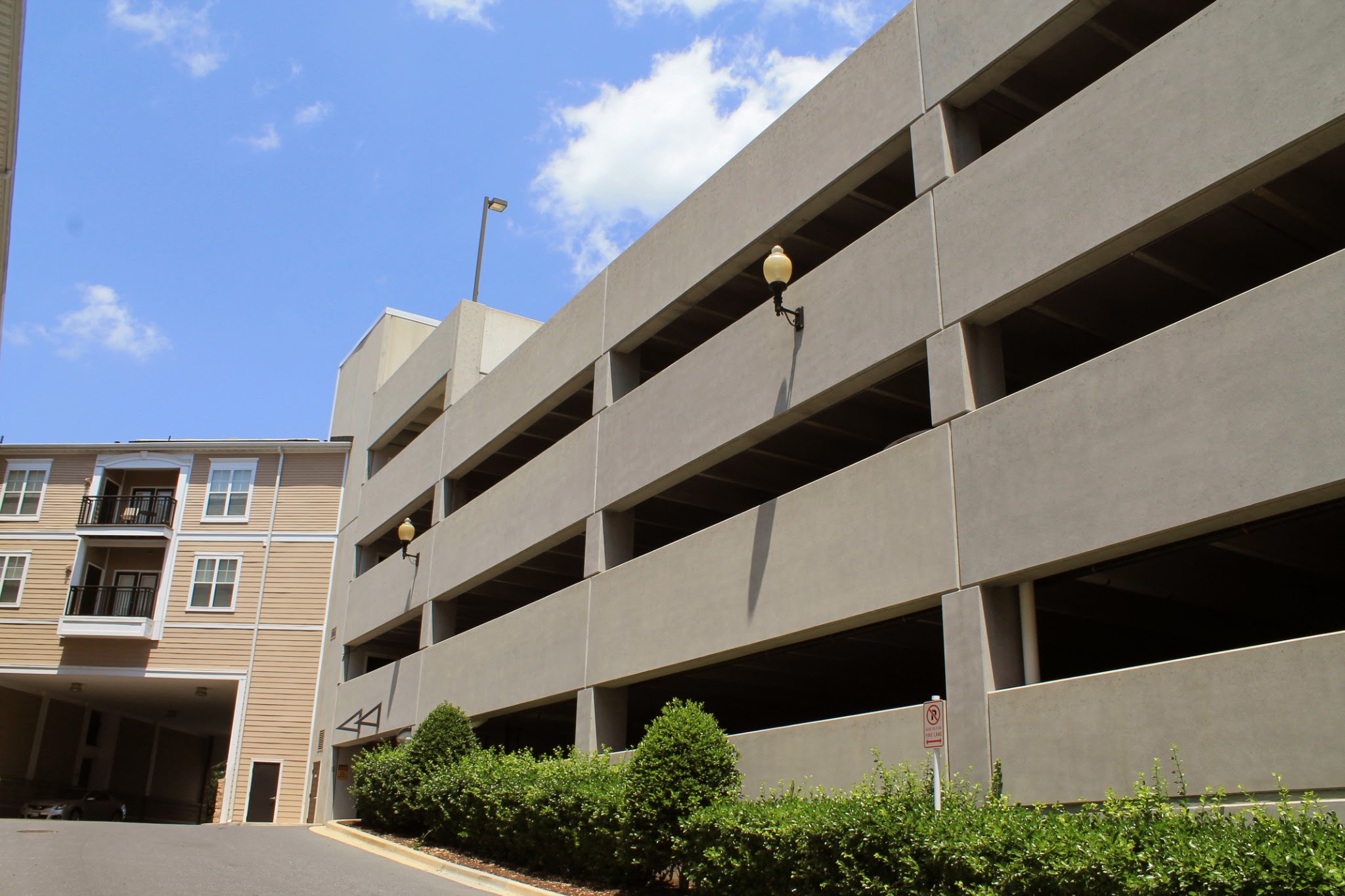 Parking garage at the Fitz condominium in Rockville, Maryland